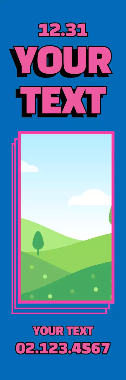 Banner de propaganda de evento retrô azul