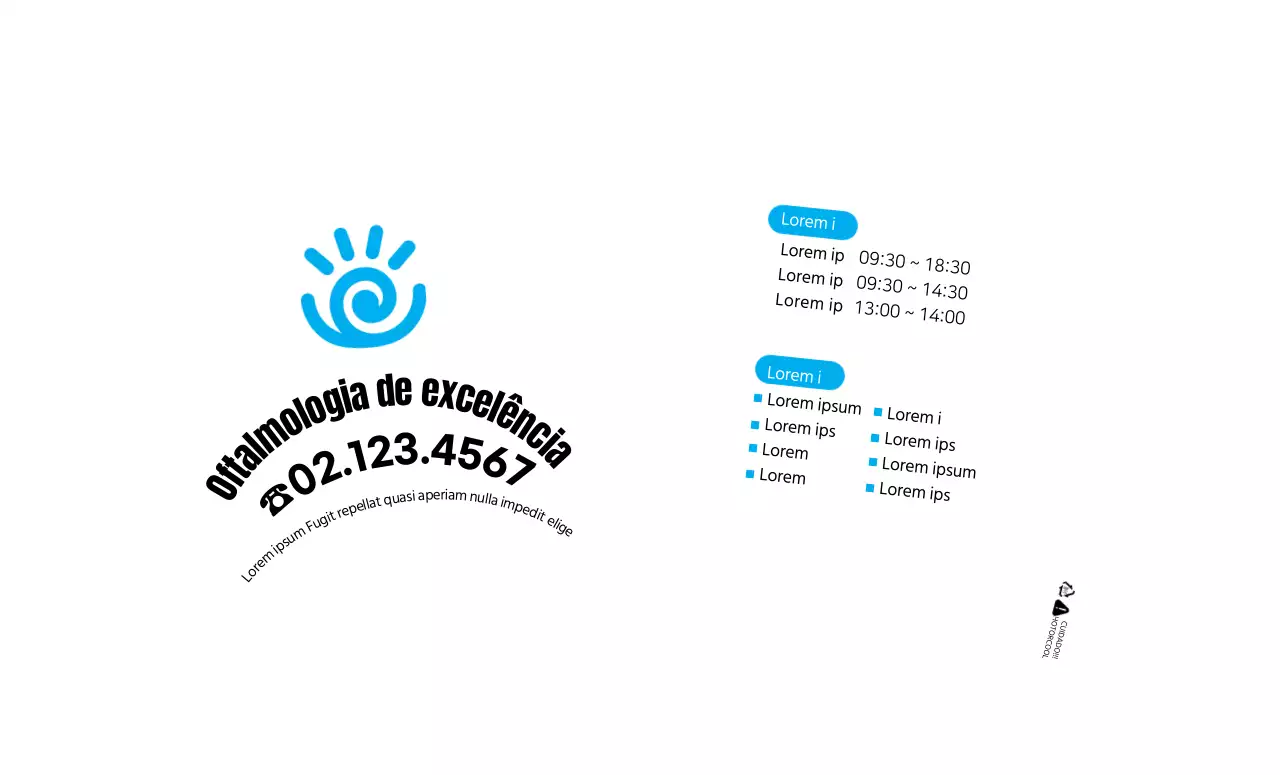 Hospital Oftalmologia Simples Azul Branco