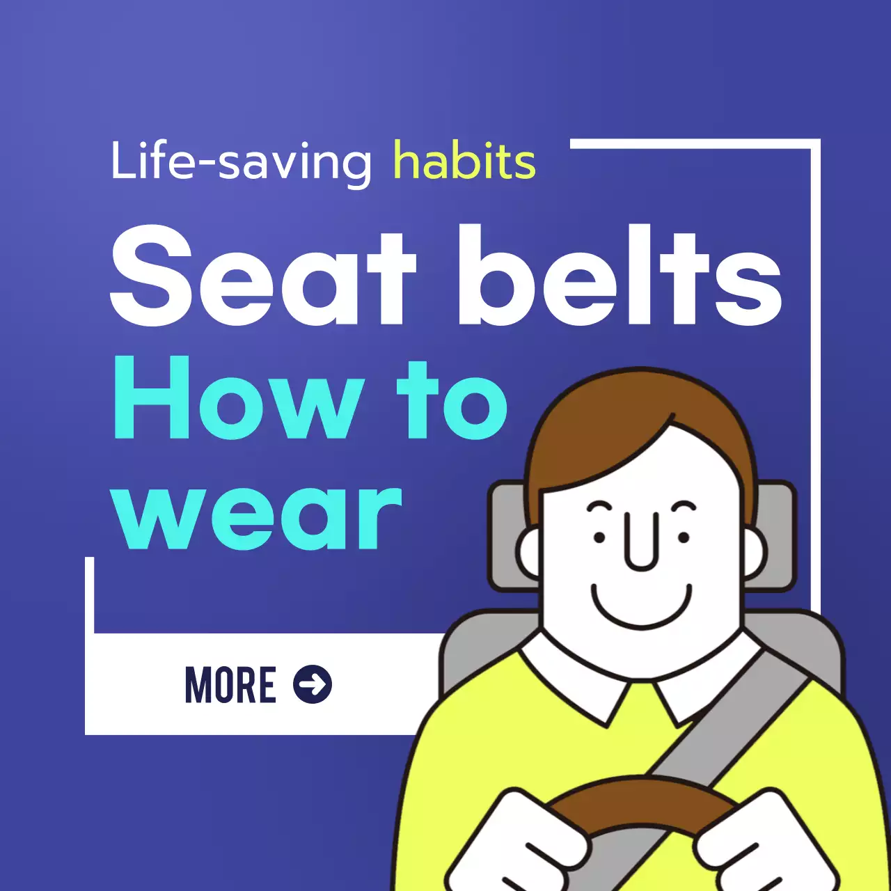 Blue Modern Safety Promotion Instagram Post