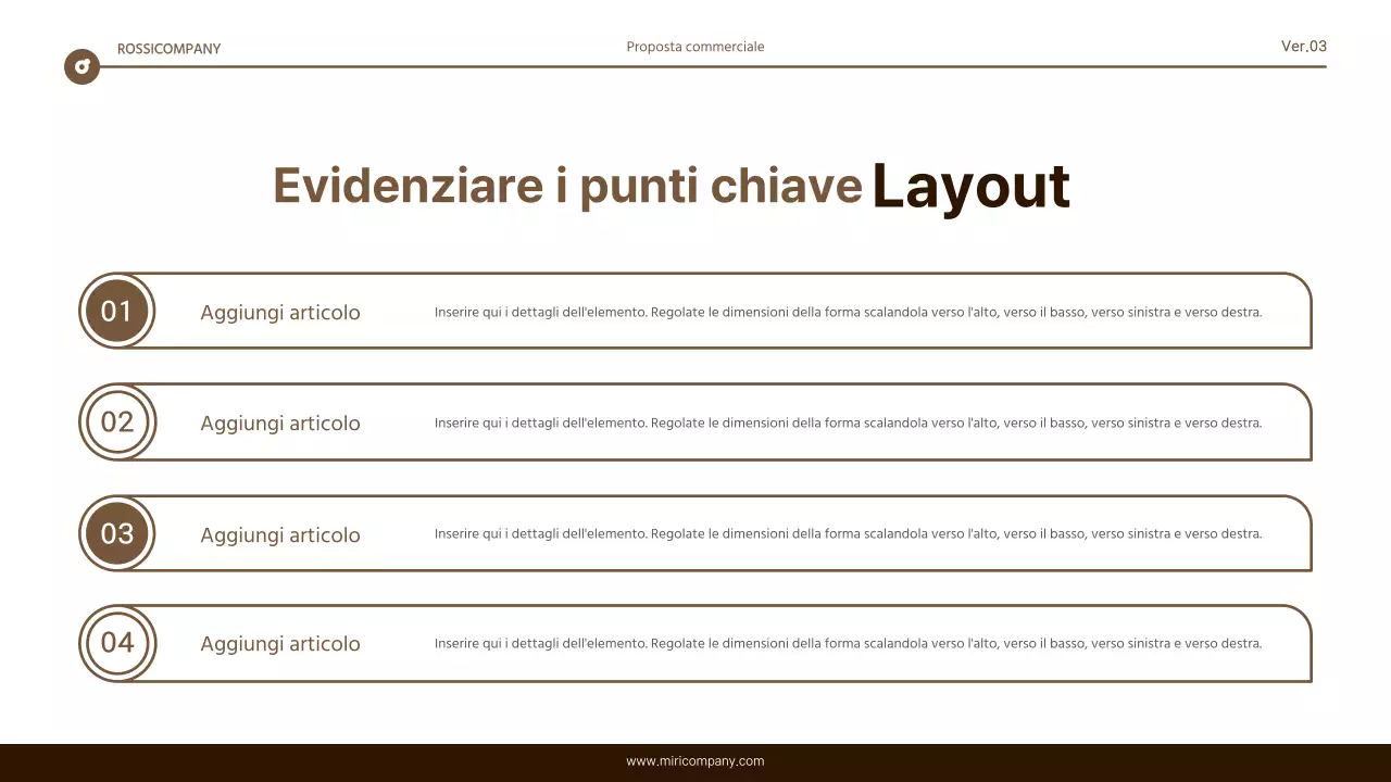 Semplice relazione di evidenziazione del testo in marrone e bianco