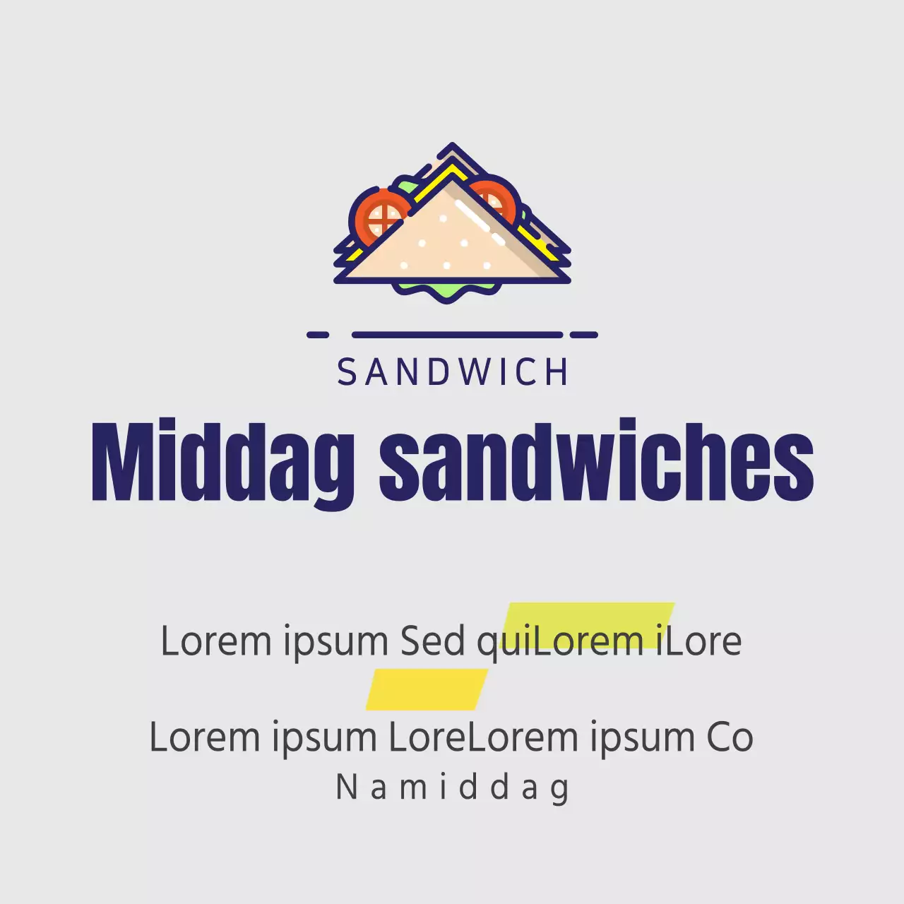 Middag sandwiches