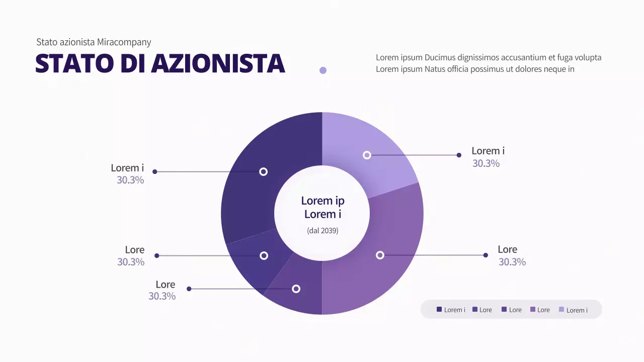 Grafico a torta semplice viola