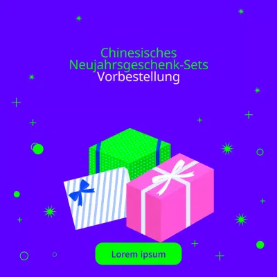 Lila, chartreuse und rosa Mondneujahrs-Geschenkset Vorbestellungsaktion auf Facebook
