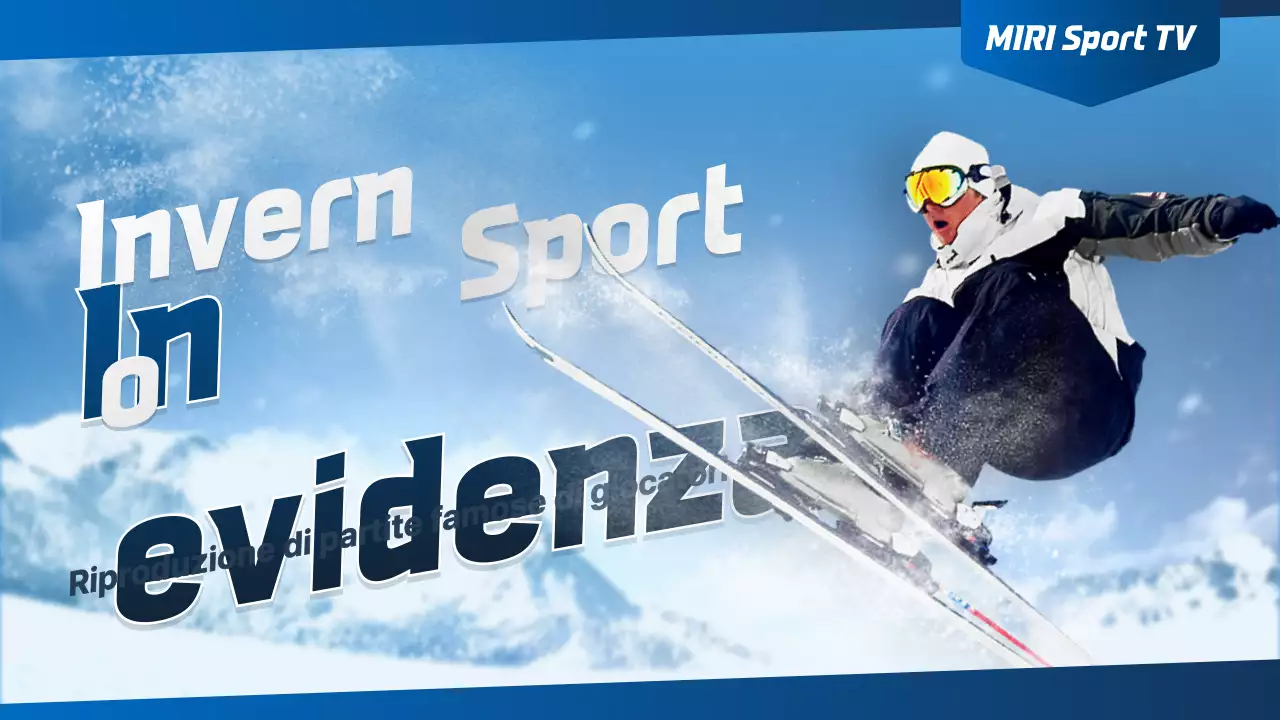 Concetto di sport invernali con sfumatura blu