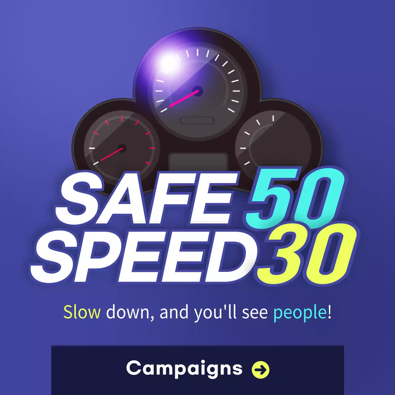 Blue Modern Safety Promotion Instagram Post