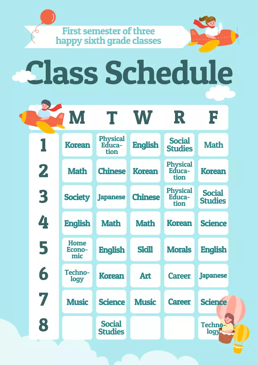 Class timetable