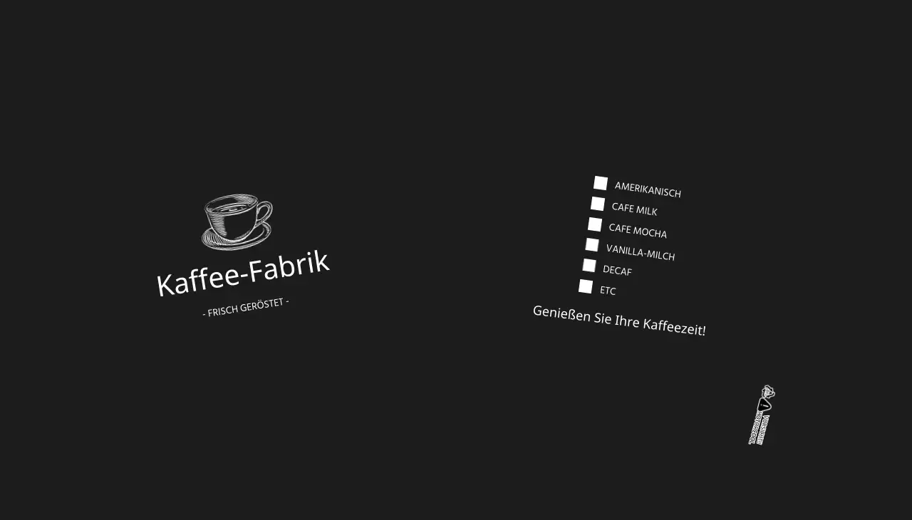 Schwarz einfache Illustration Cafe