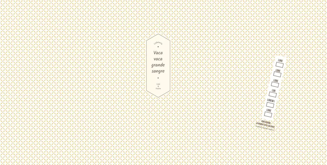 Café amarillo a cuadros