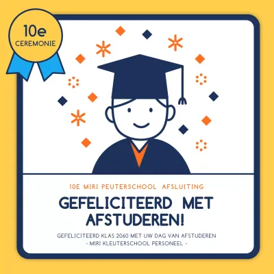 Gele Leuke Afstudeer Illustratie Kleuterschool Afstuderen