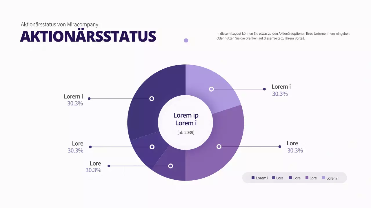 Lila einfaches Kreisdiagramm