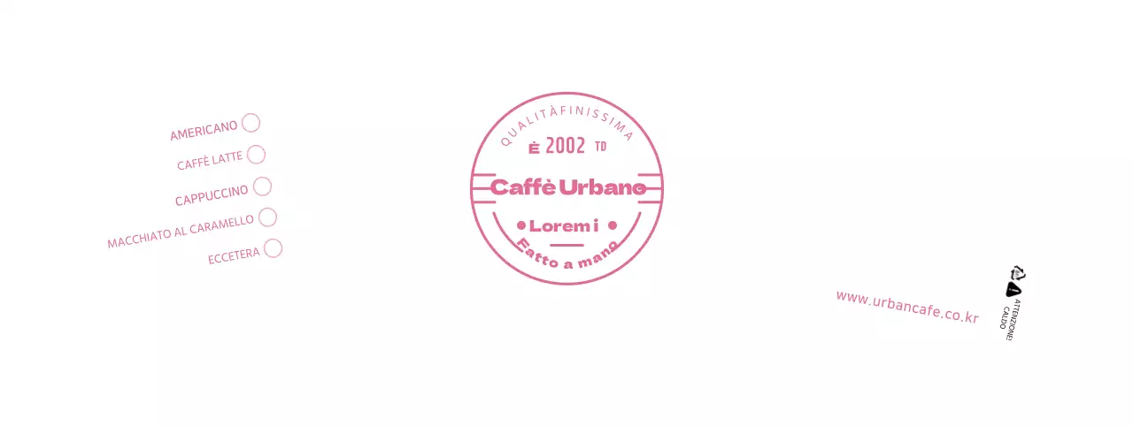 Bianco Rosa Neat Symbols Cafe