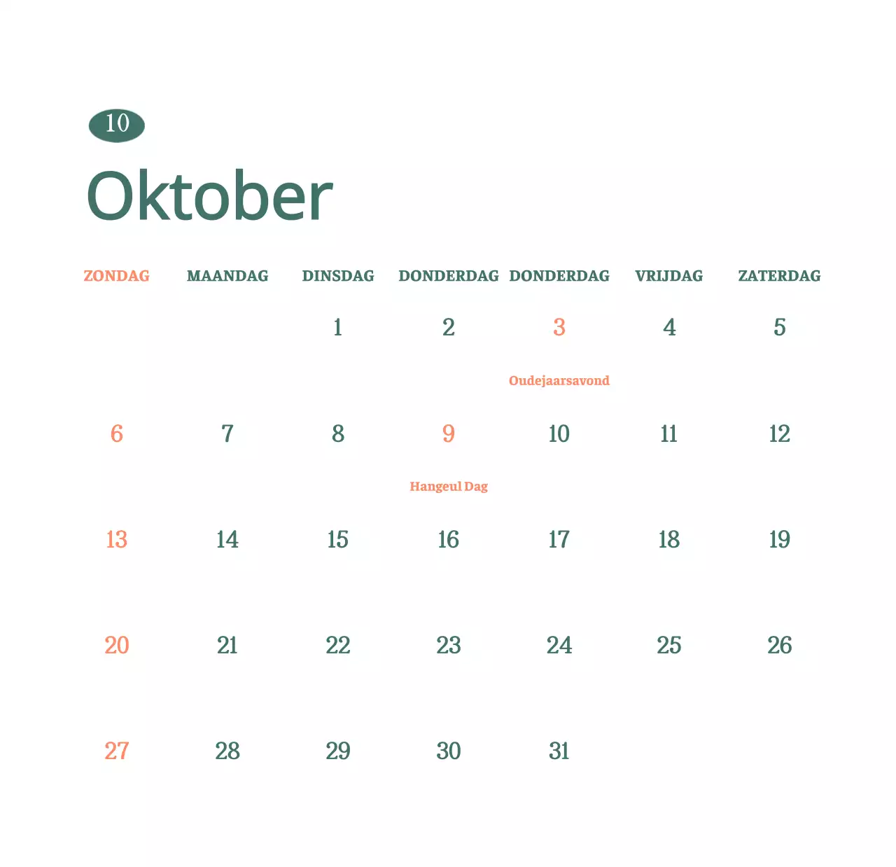 Cafékalender met aanbevelingen voor drankjes van de maand
