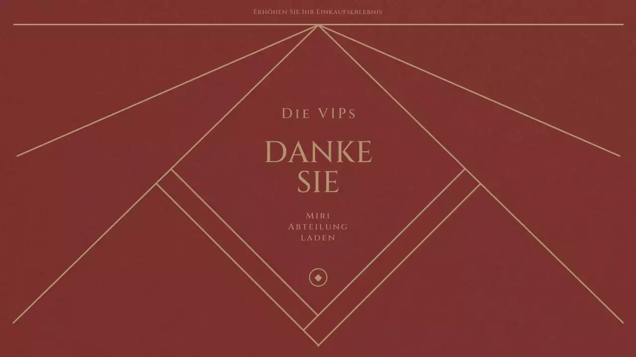 Ein luxuriöser Kaufhaus-VIP-Club in Rot und Marineblau