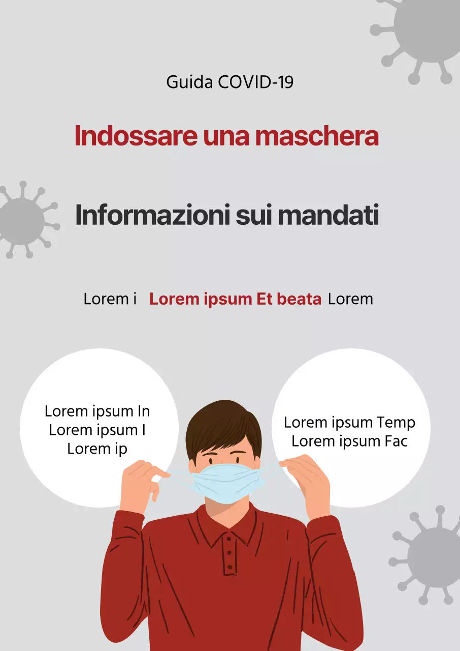 Come indossare una maschera corona con un'illustrazione grigio-violacea