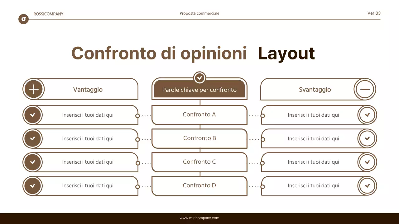 Semplice relazione di evidenziazione del testo in marrone e bianco