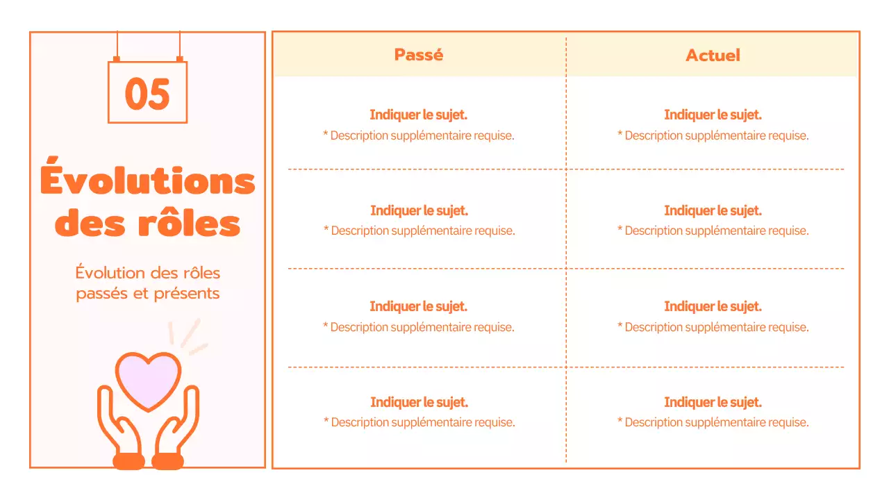 Programme de culture familiale avec de jolies illustrations orange