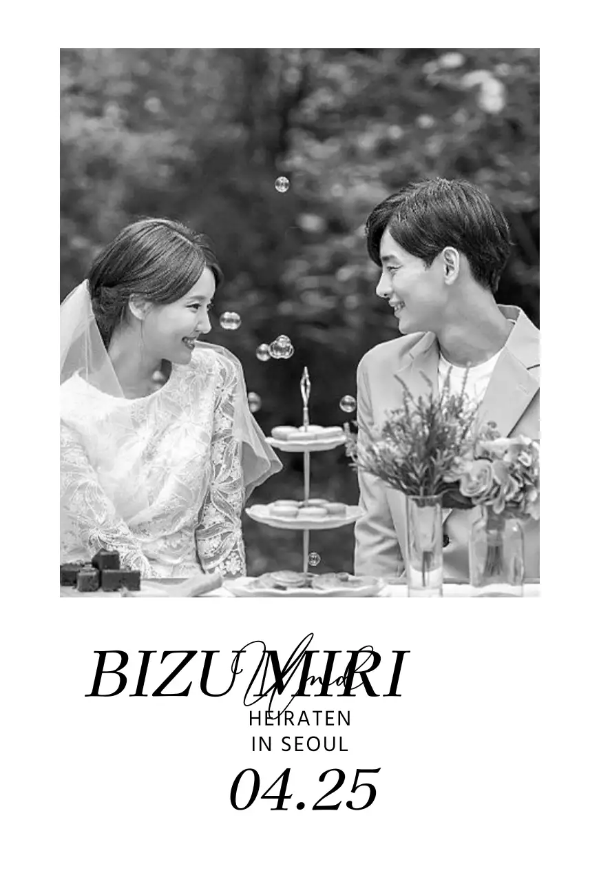 Einfache gerahmte Hochzeitseinladungen mit schwarzer und weißer Hochzeitsgrafik