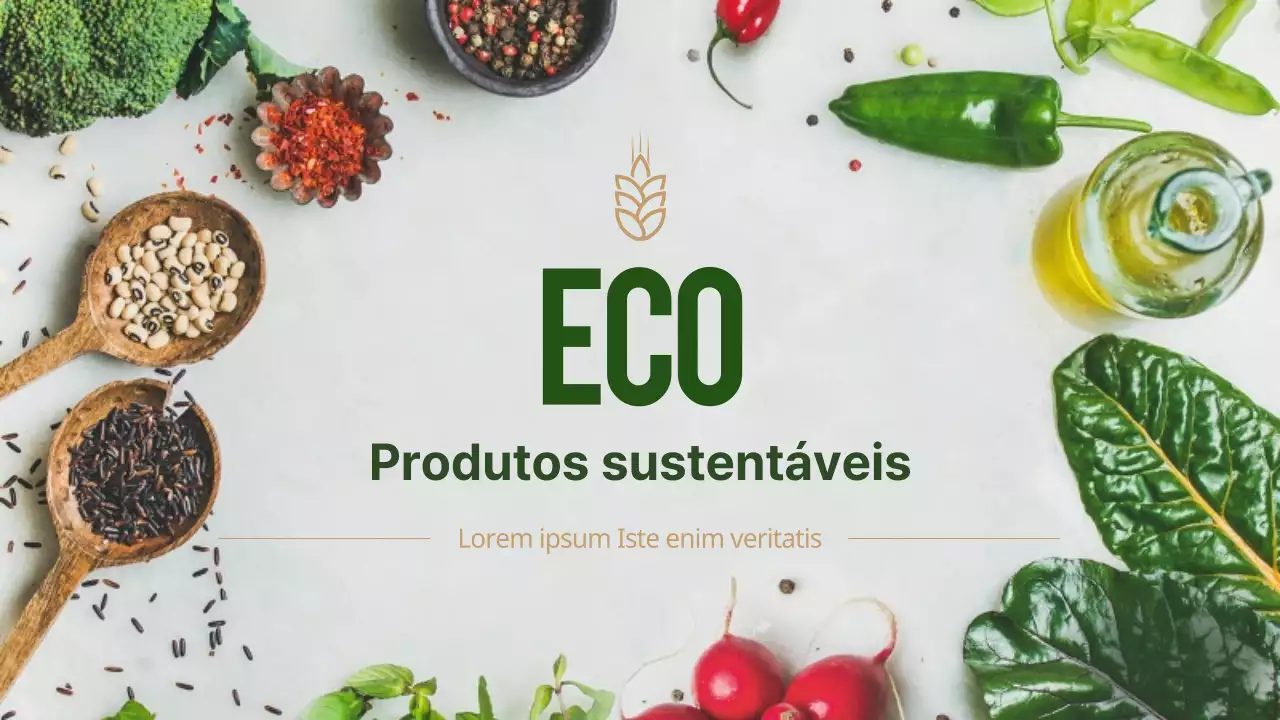 Naturalistic Green Business em verde e castanho (Apresentação)