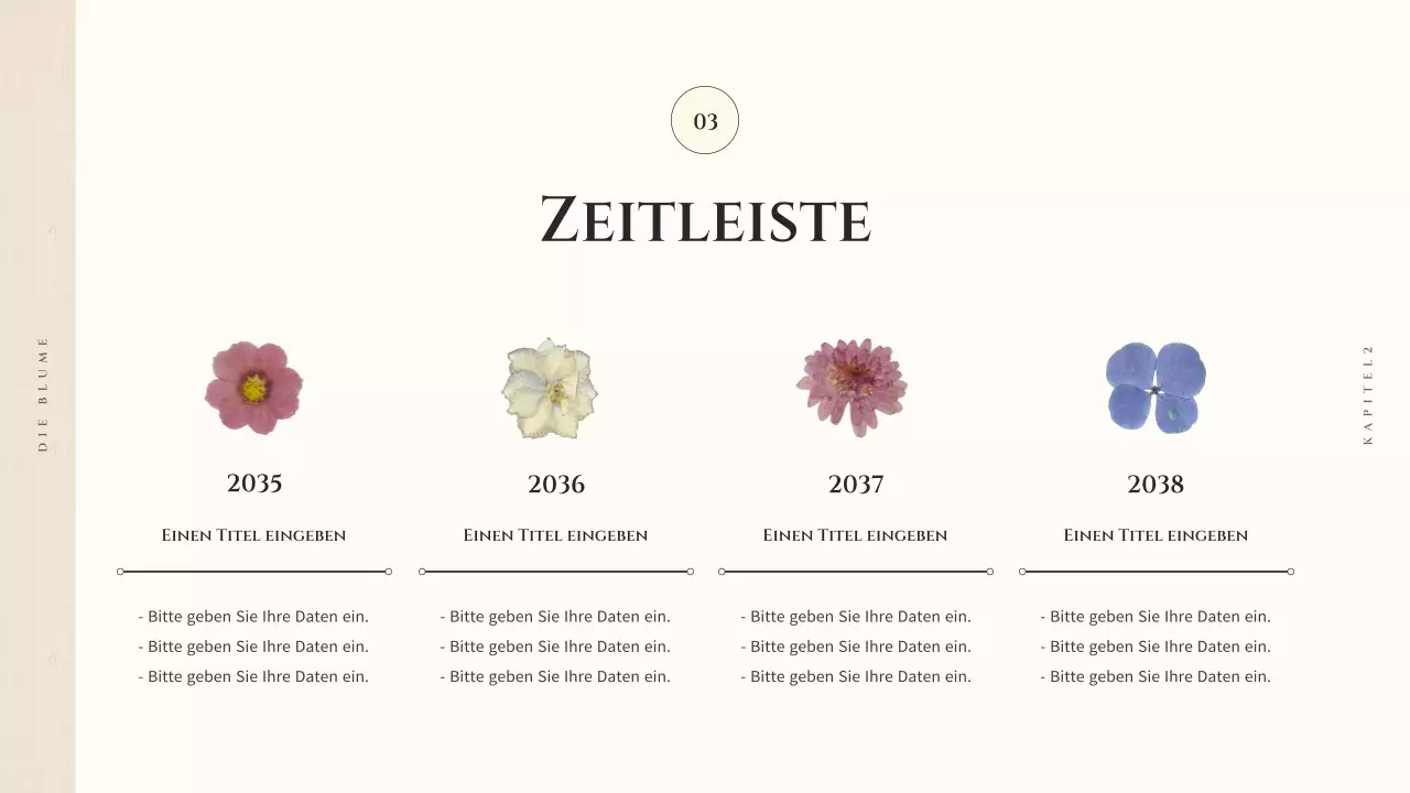 Einleitung eines Blumenladens mit Aquarellbild von beigen Blumen