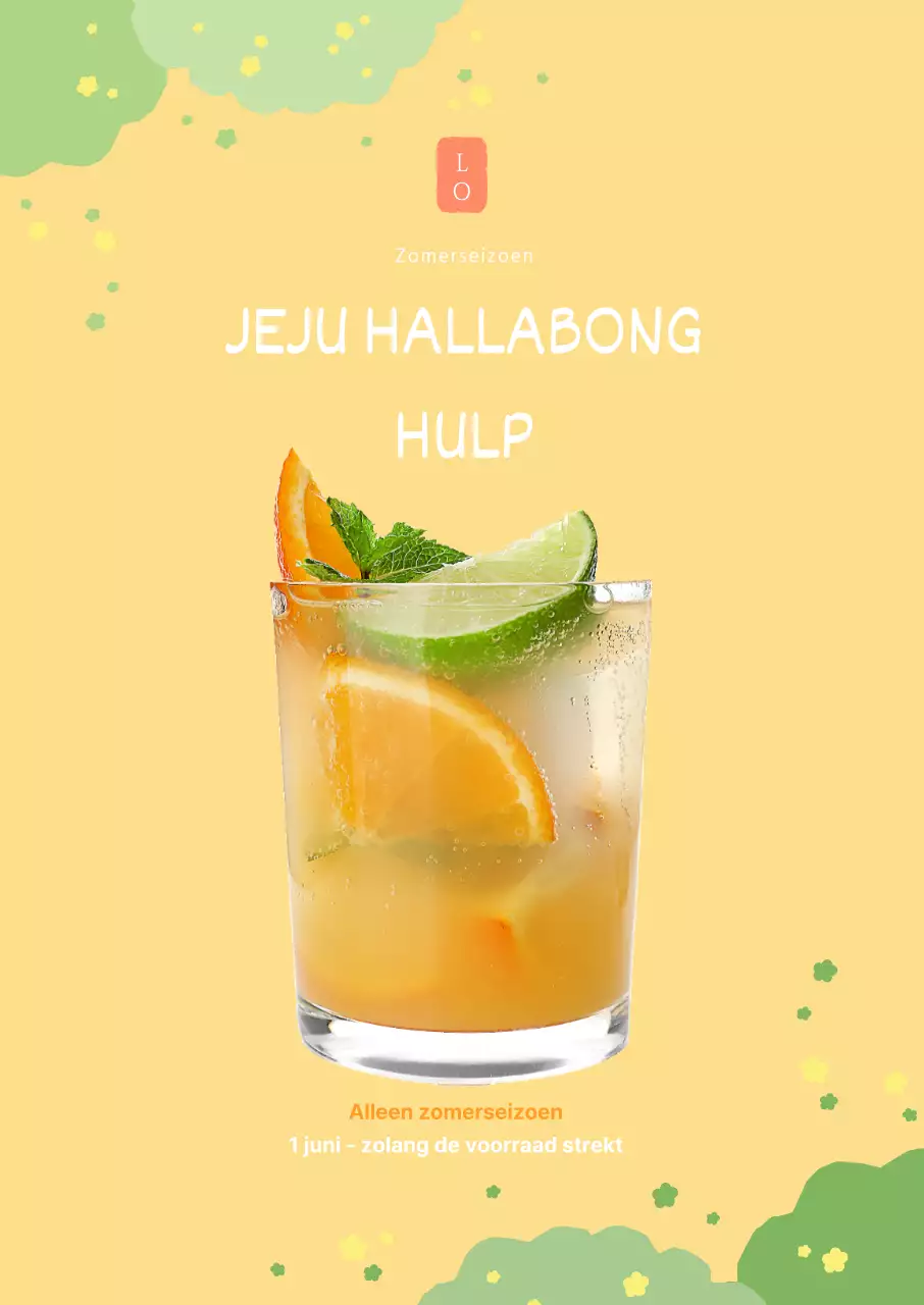 Eenvoudige gele hangende banner voor een advertentiecafé