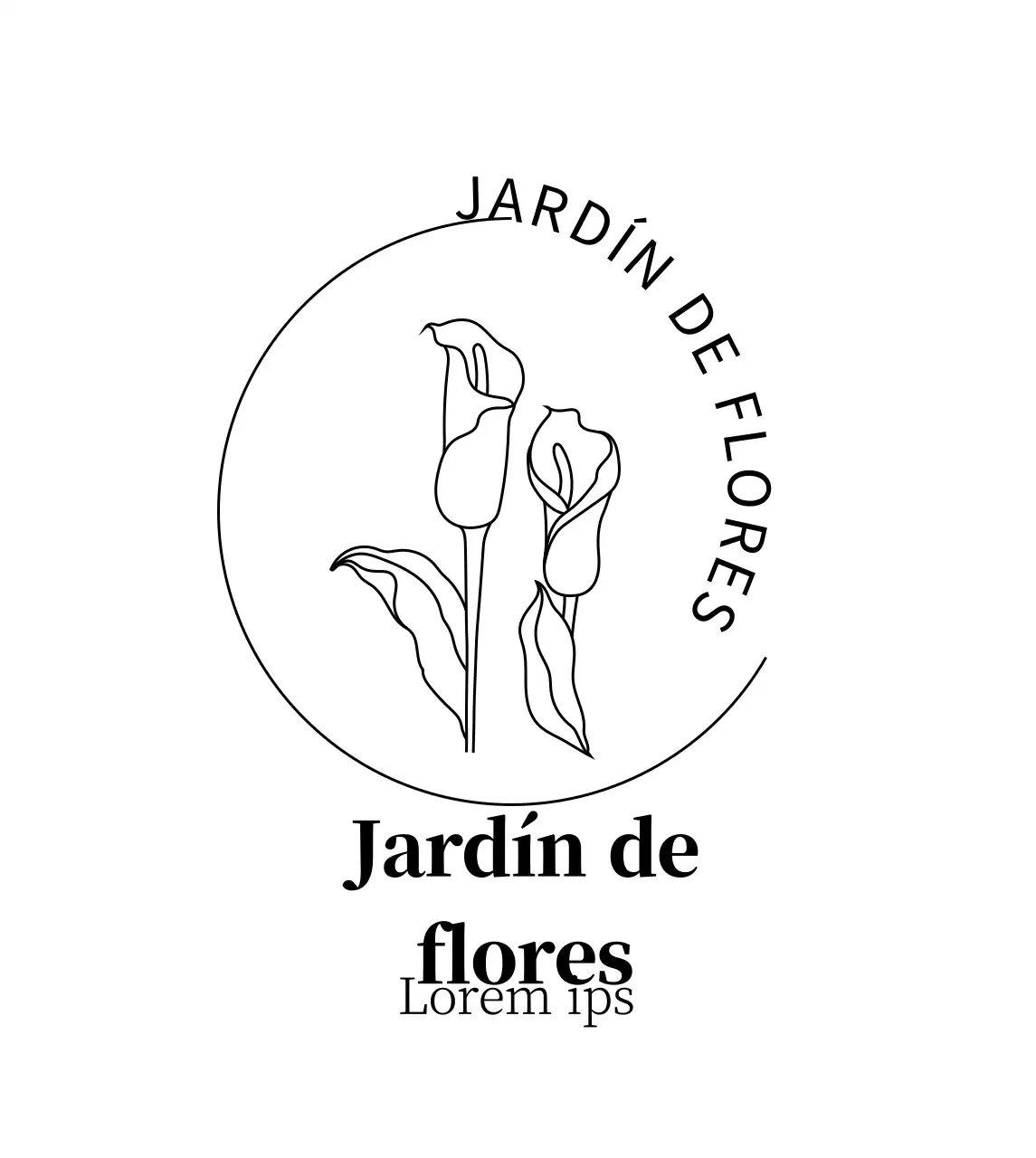 Logotipo de floristería sencillo