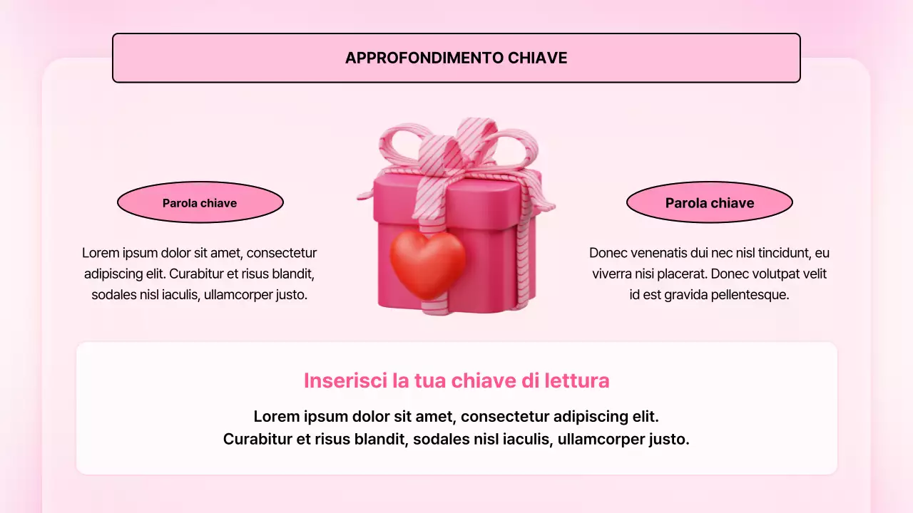 Rosa 3D illustrazione carino piano di San Valentino