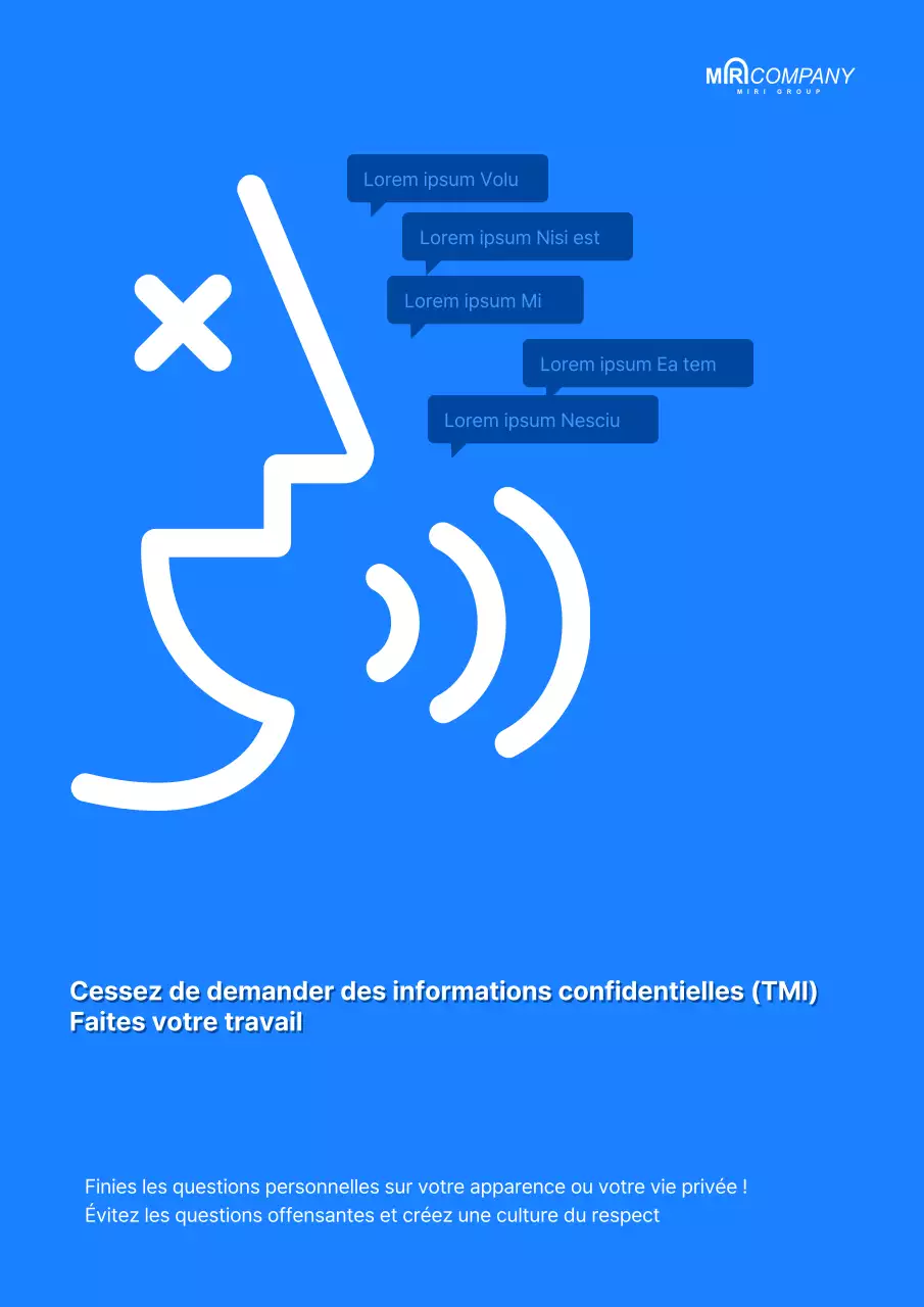 Une campagne simple sur la culture d'entreprise sur fond bleu.