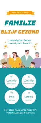 Blauwe en gele illustratie schone vaccin promotie