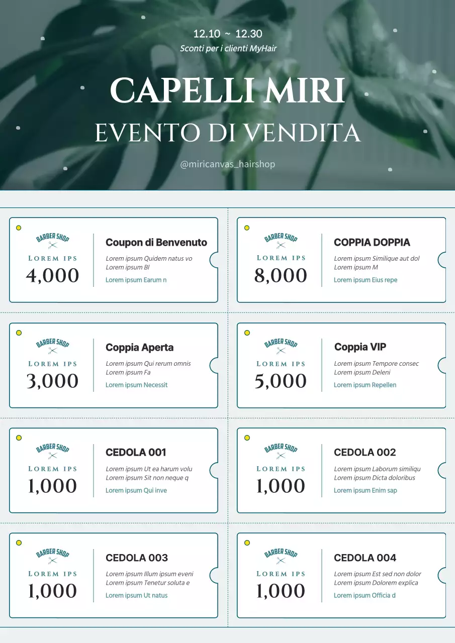 Libro di coupon fotografici emozionali in azzurro e blu