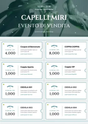 Libro di coupon fotografici emozionali in azzurro e blu