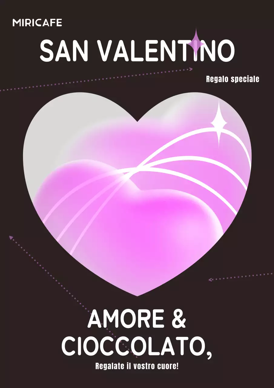 San Valentino in cuori marroni e rosa