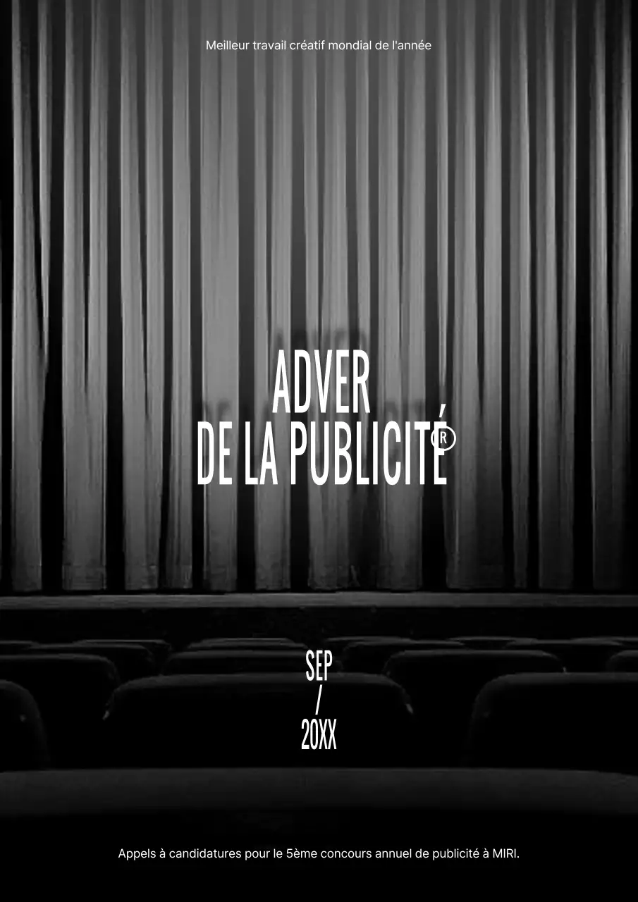 Appel à candidatures pour des publicités conceptuelles mises en scène en noir et blanc