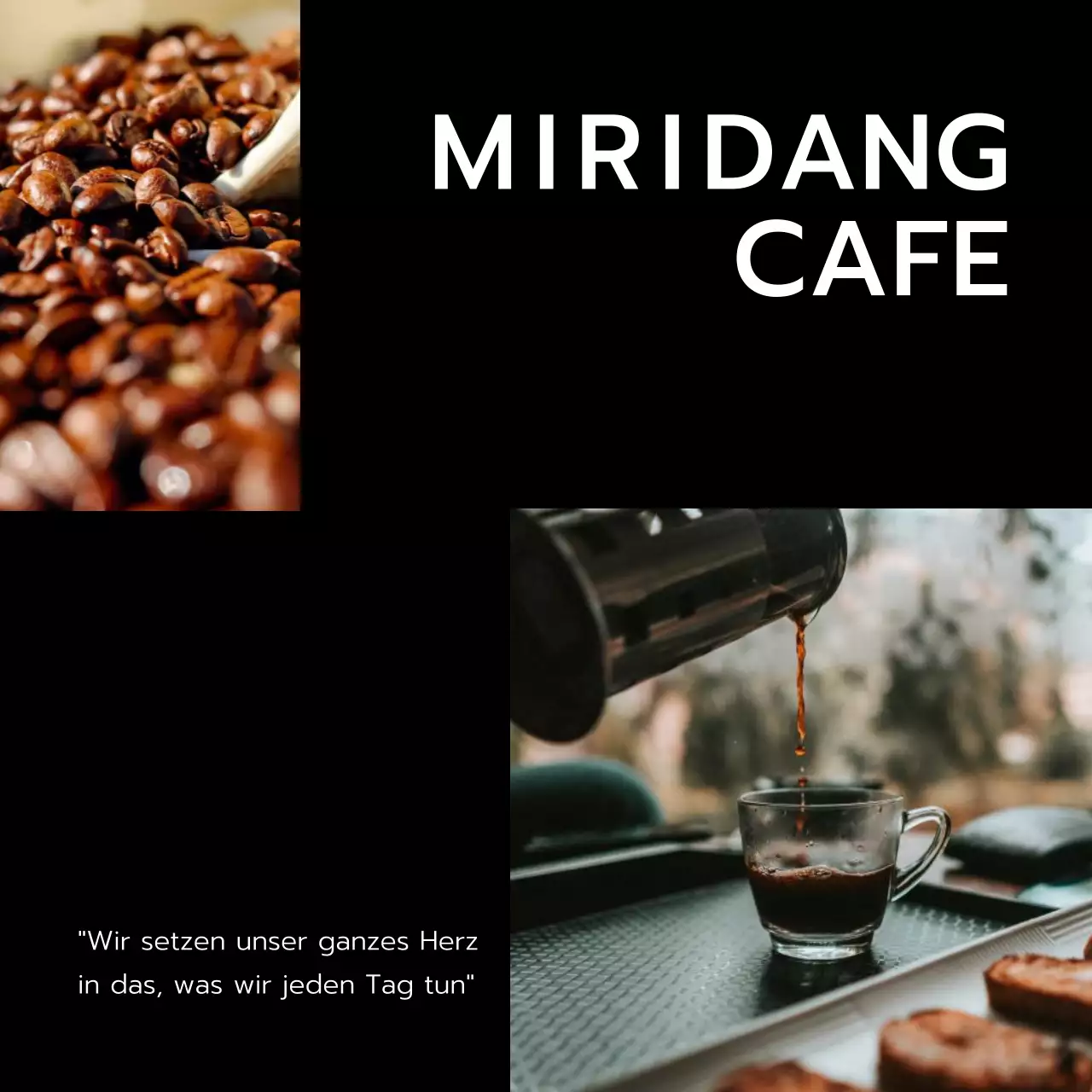 Schwarz und weiß minimalistische Café Bundle Pack