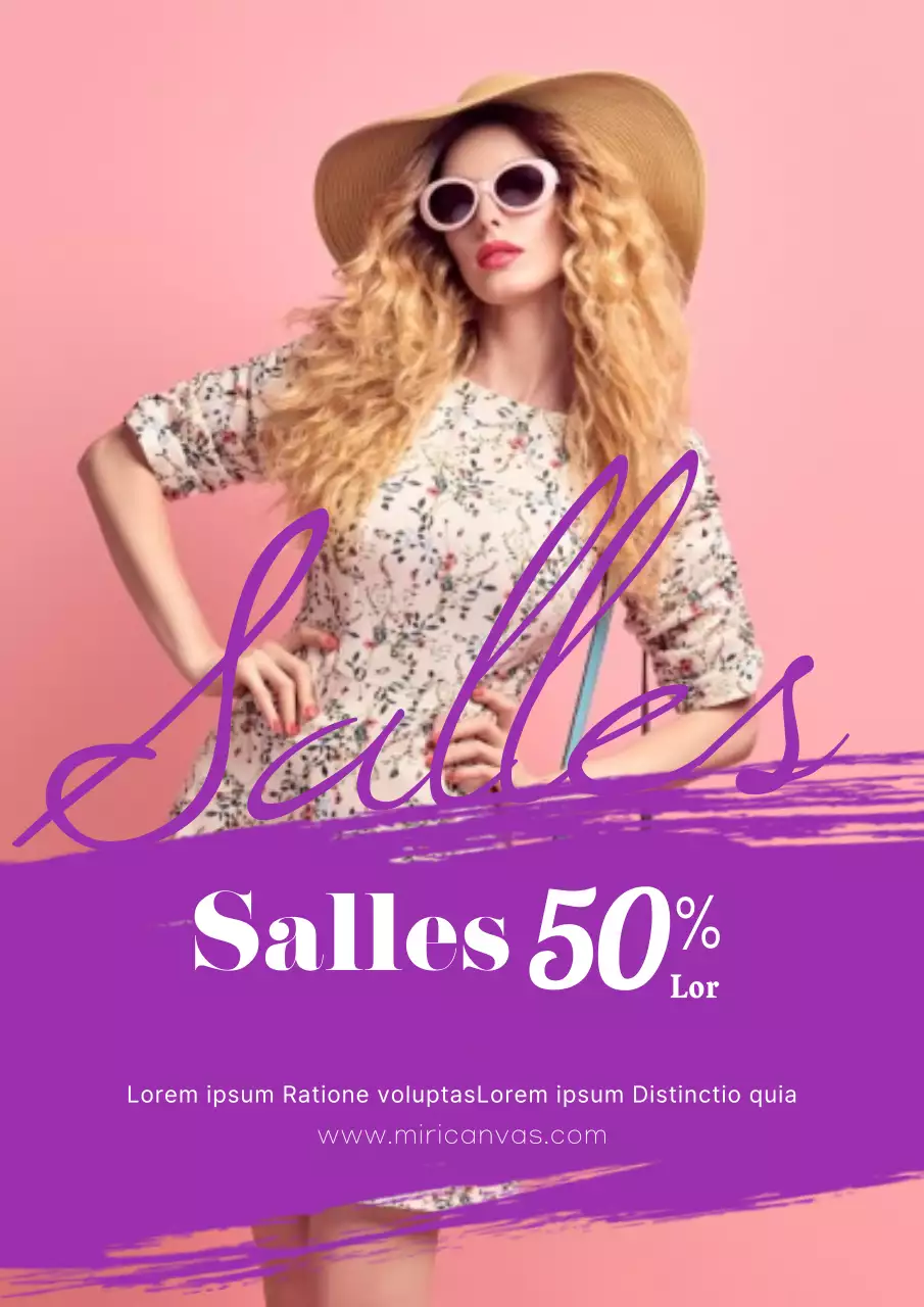 Affiche simple d'événement à prix réduit en violet