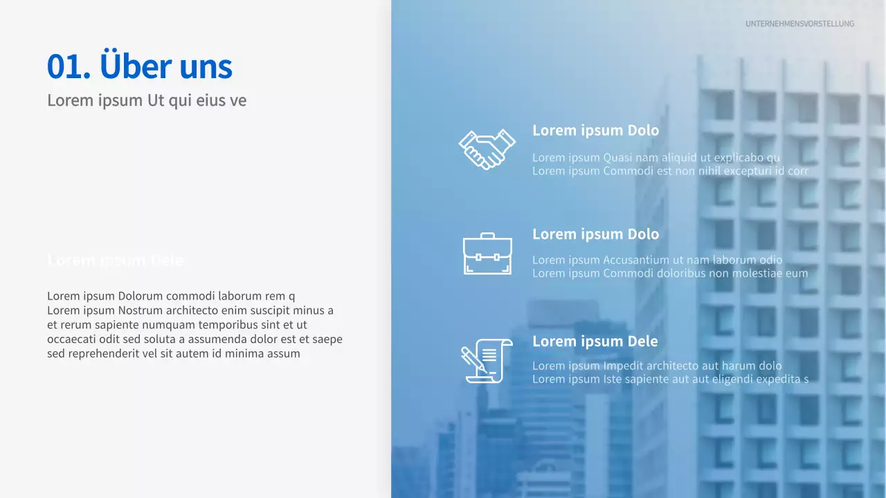 Geschäftspräsentationen in Bewegung