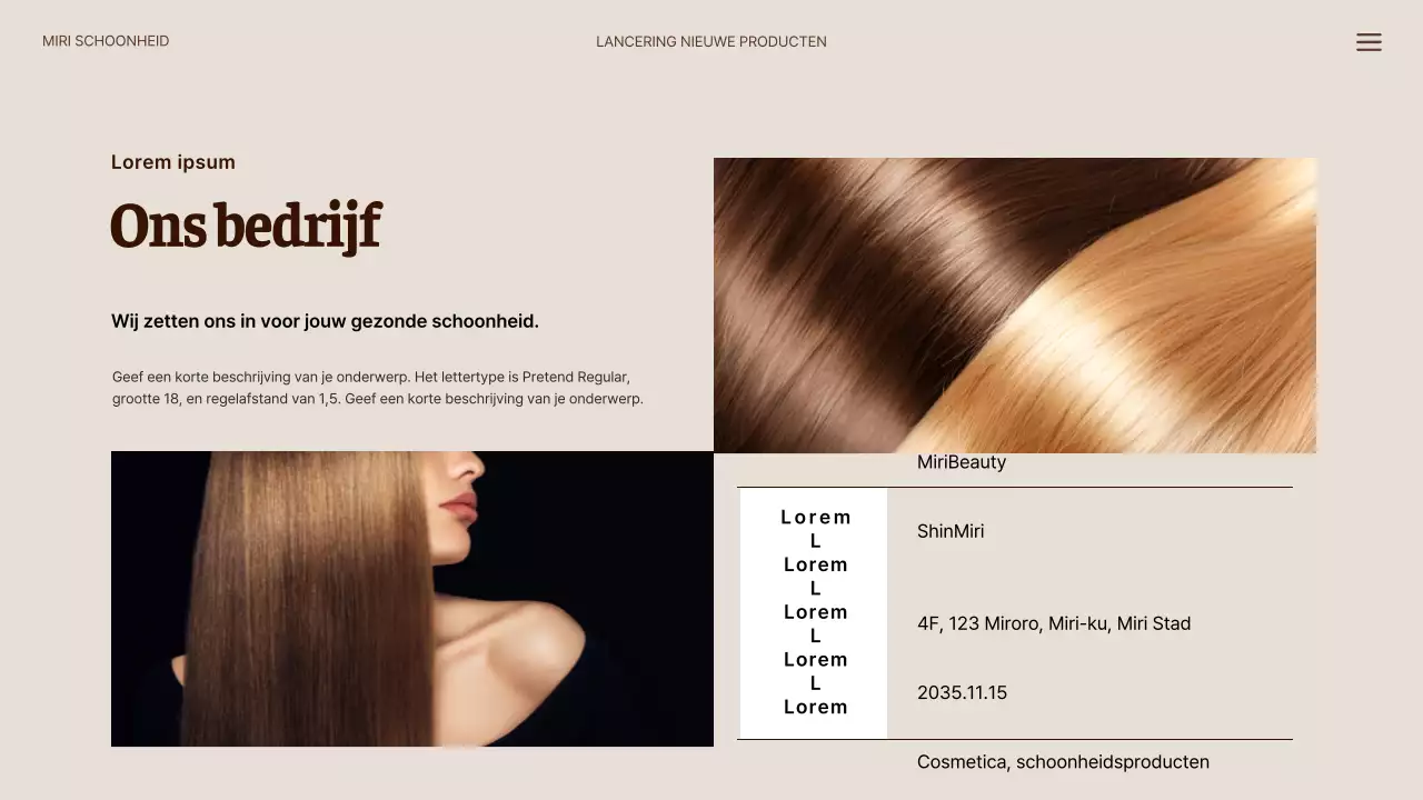 Nieuwe natuurlijke haarproducten in groen en beige