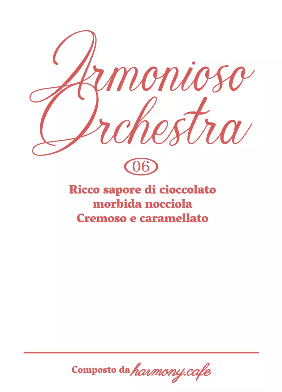 Caffè a goccia con accenti rossi e bianchi in corsivo