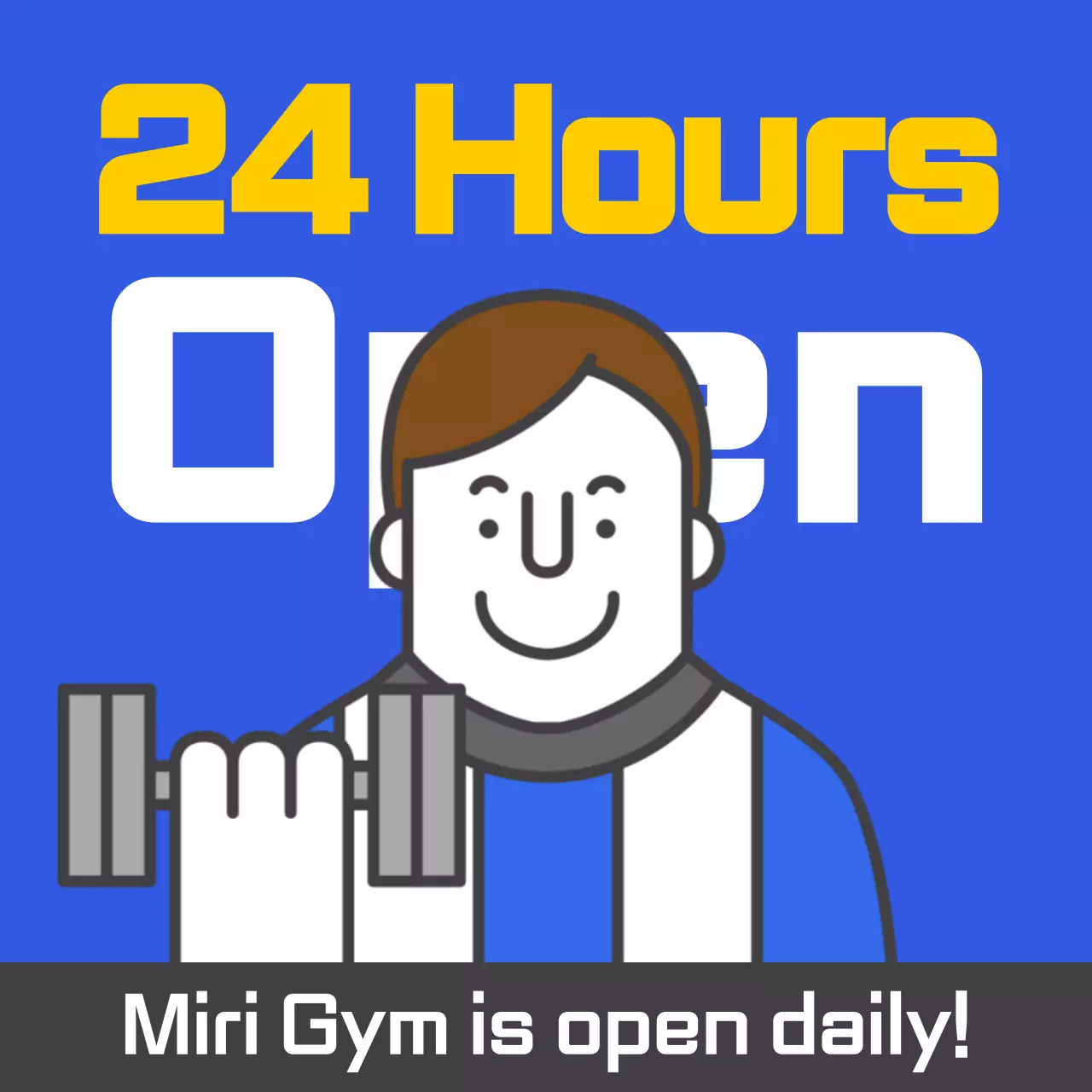 Blue Minimal Gym Promotion Instagram Post