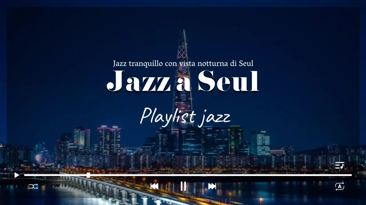Vista notturna di Seoul e jazz rilassante