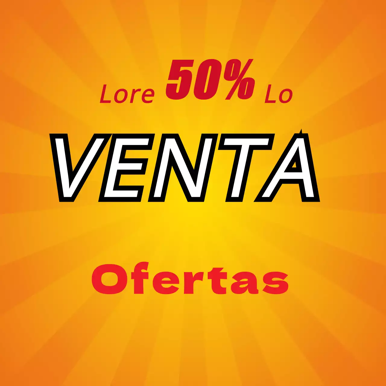 Anuncio de venta resaltado con texto naranja