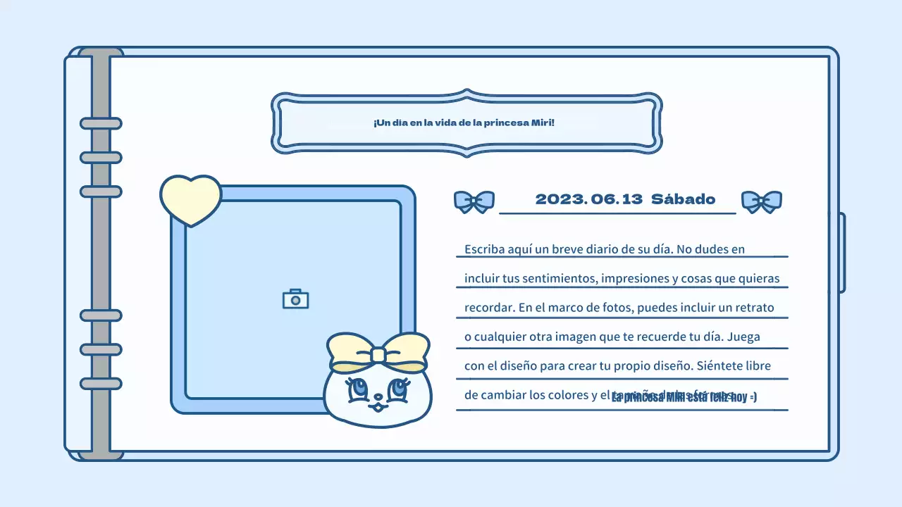 Bonito kit de presentación del concepto de agenda en azul claro y verde