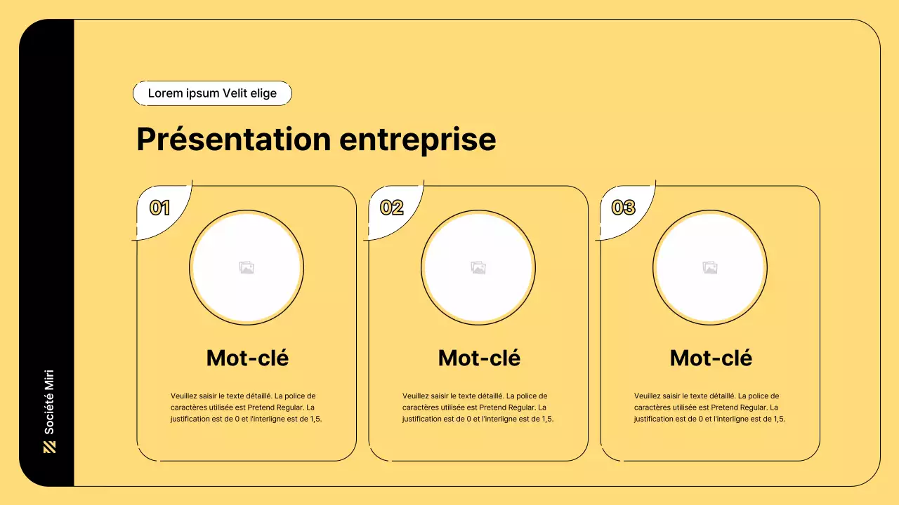 Illustration d'entreprise avec des lignes simples et la couleur jaune