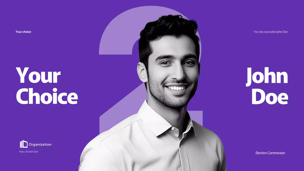 Purple Modern Election Promotion Presentation