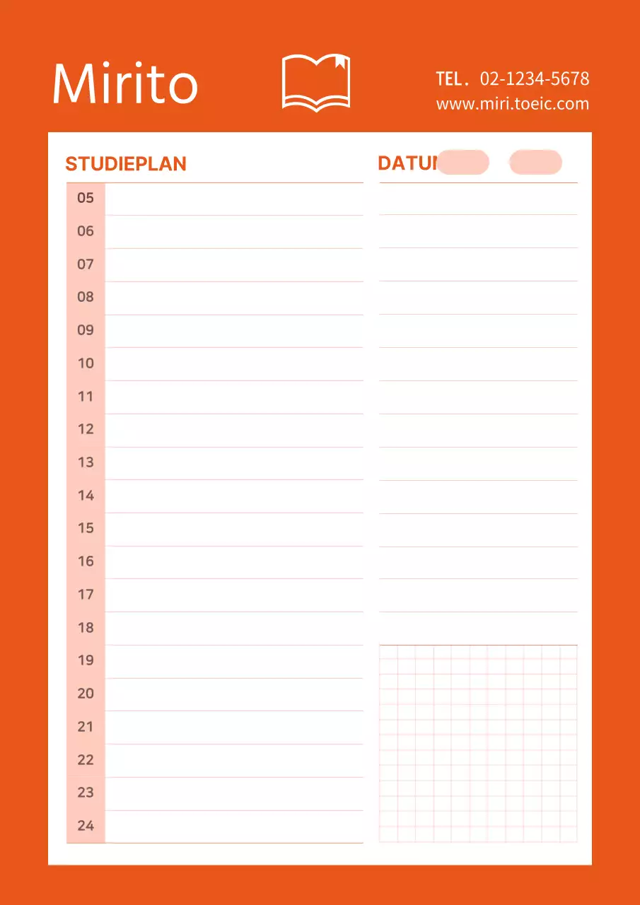 School studieplanner ontwerpposter in rood