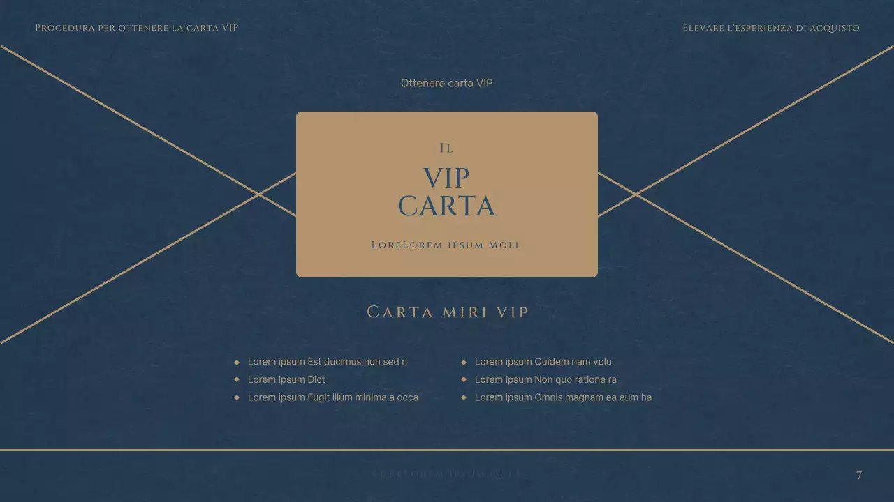 Un lussuoso club VIP di grandi magazzini in rosso e blu marino