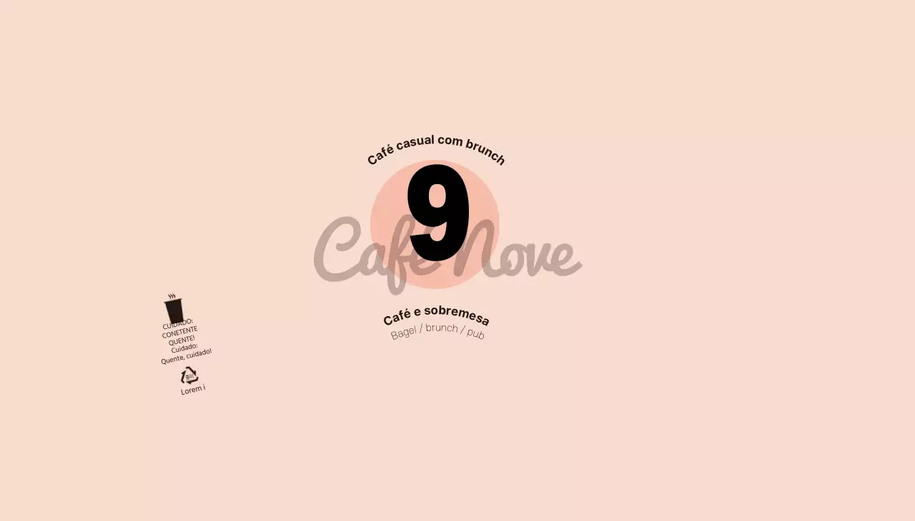 Café com símbolos cor-de-rosa