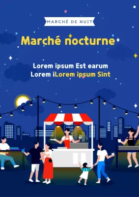 Un joli flyer de couleur indigo pour un événement de type "beer garden".