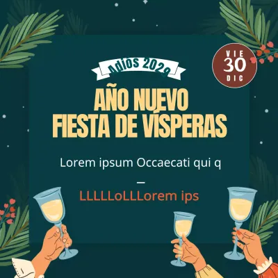 Anuncios de fiestas de fin de año en verde