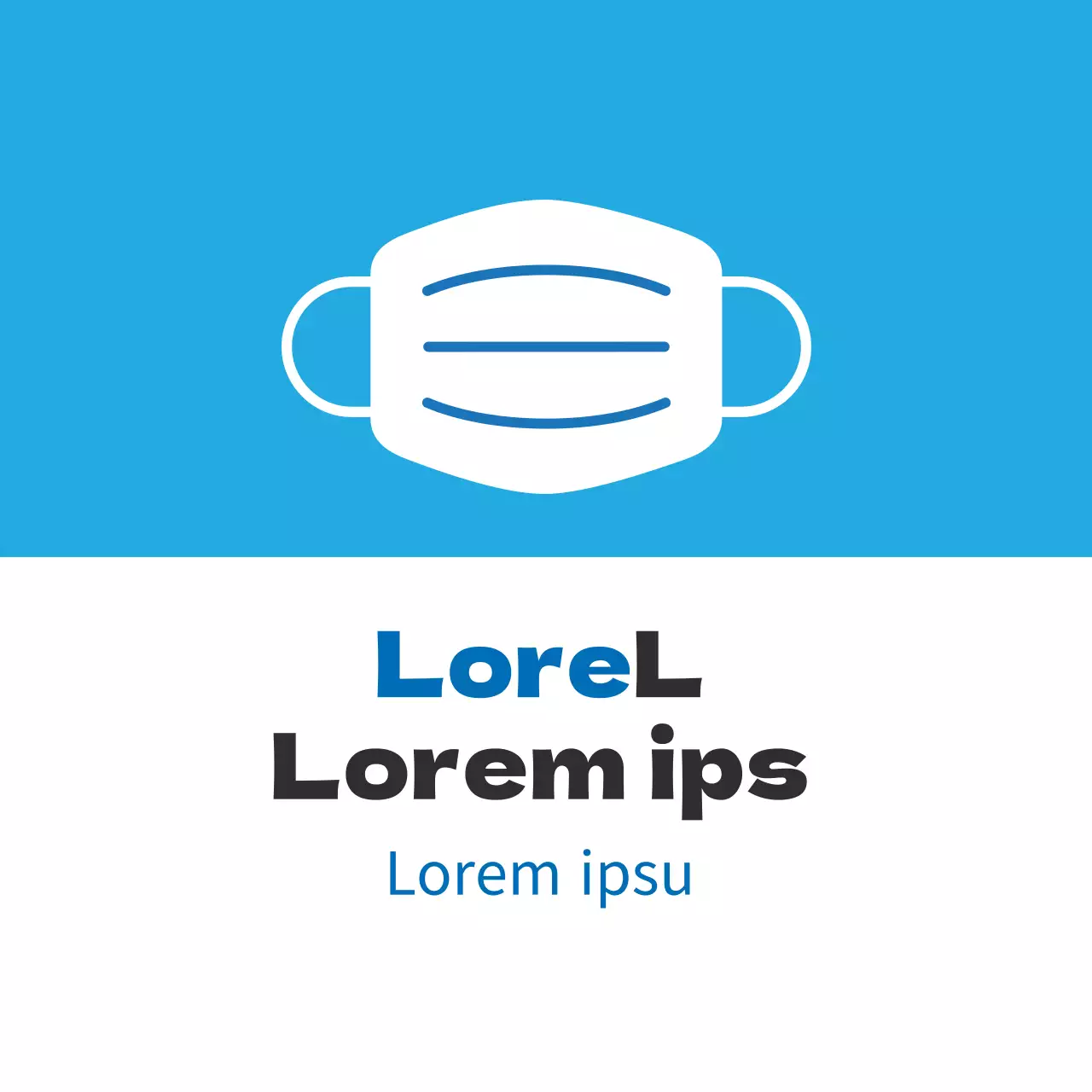 Cómo llevar una máscara de corona azul ilustrada