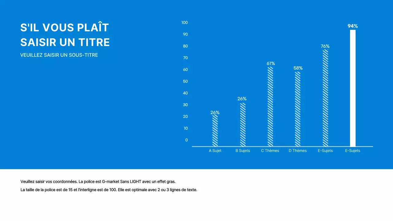 Infographie simple avec diagramme à barres verticales bleues